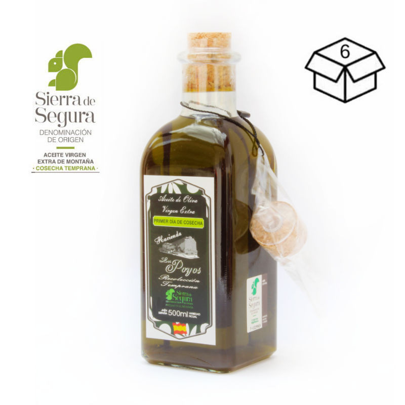 Aceite de Oliva Virgen Extra Recolección Temprana 2023 D.O. Sierra de Segura – Caja de 6 botellas 500ml