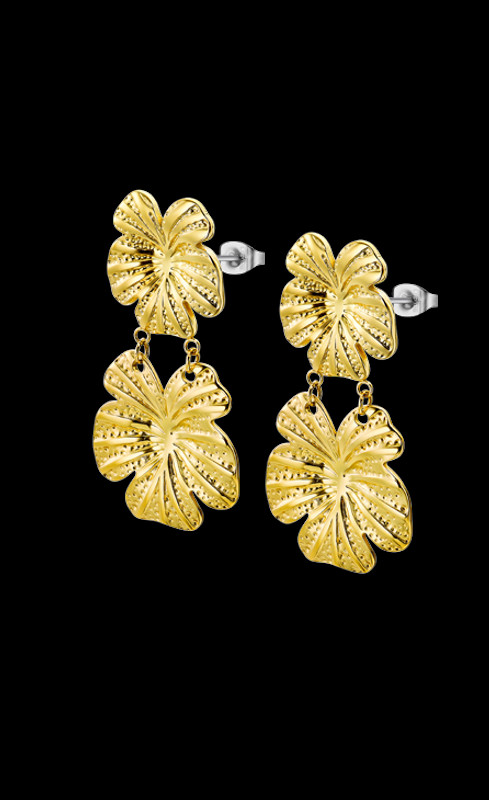 Pendientes Lotus acero